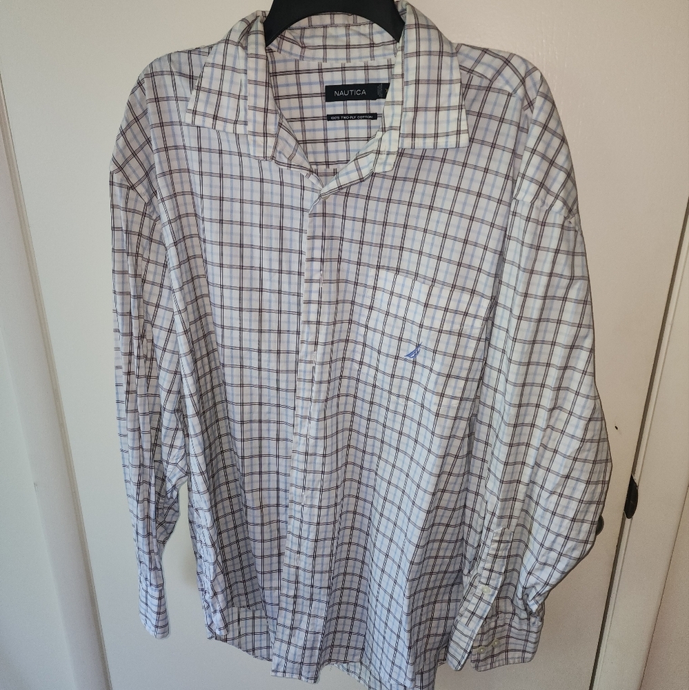 Nautica plaid button up shirt